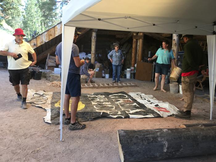 Preparing brick making station