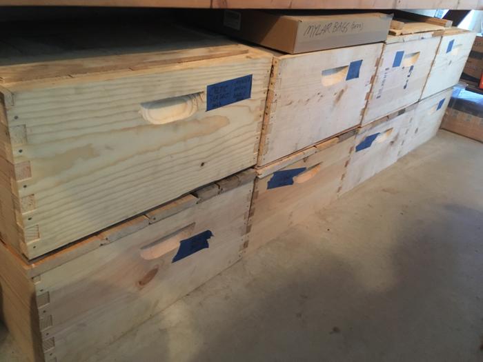 Bee boxes packed with long term food ;)