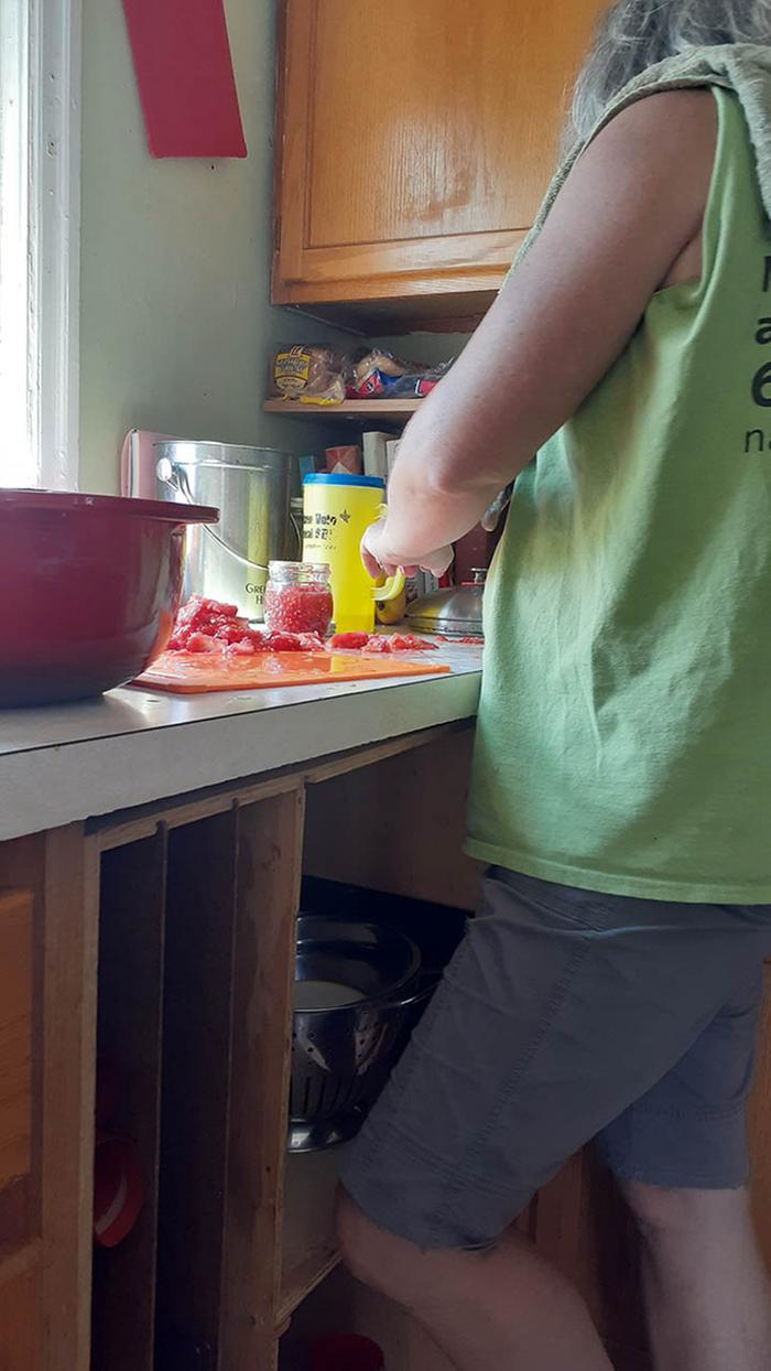 Me processing the Romas