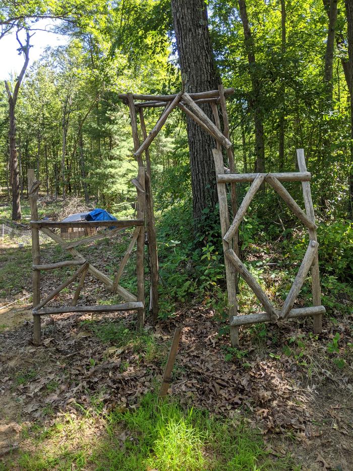 Garden arbor and 2 gates