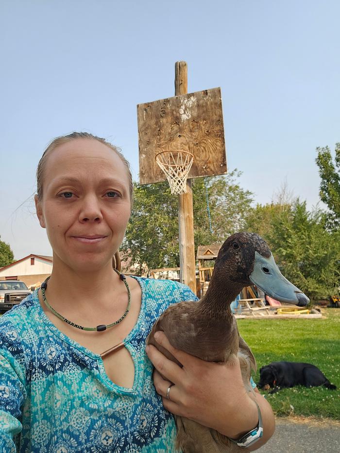 Me with a live duck