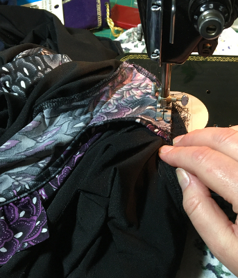 stitching the seam closed