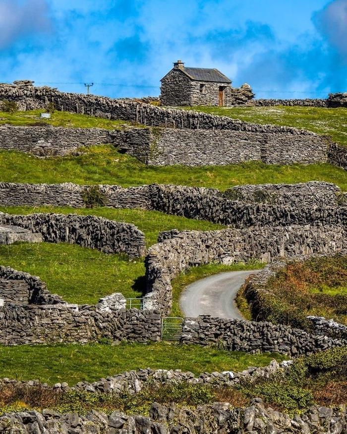 Aran Island stone walls photograph by James A. Truett