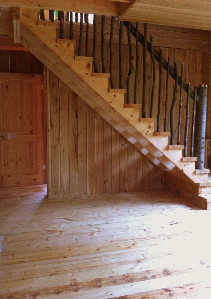 branch wood stairs