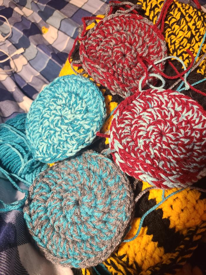 variety of crocheted circles