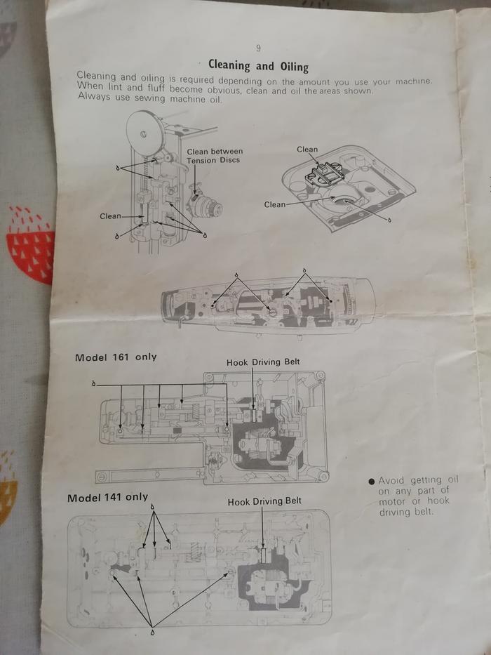 Cleaning and oiling instructions