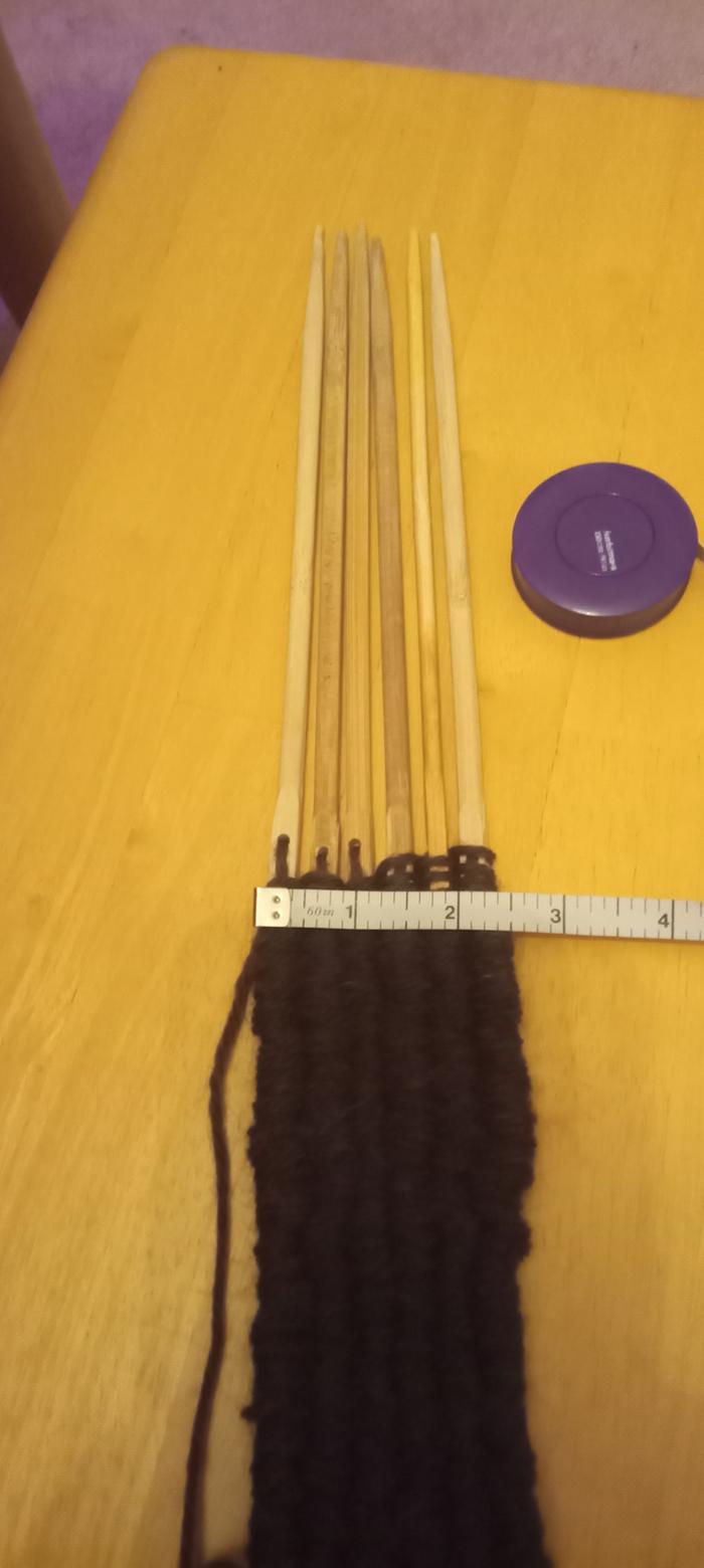 measuring the width of a stick loom woven belt