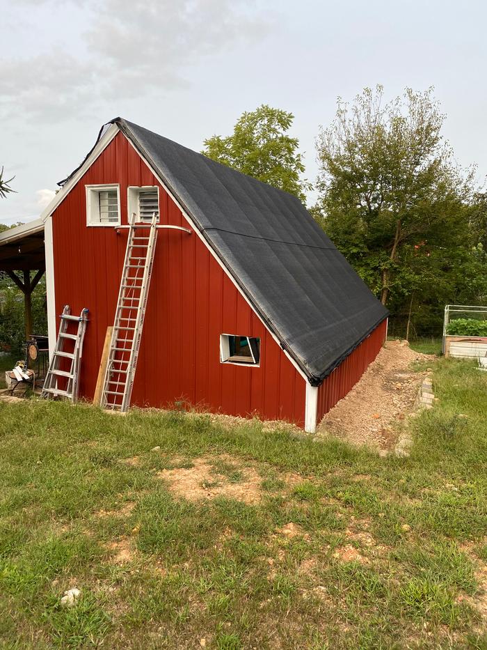 Side of greenhouse
