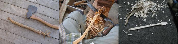 Rosemary teaspoon made from a truly amazingly large rosemary branch