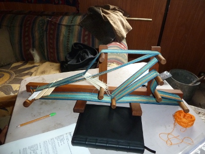 Inkle Loom warped and ready to start weaving