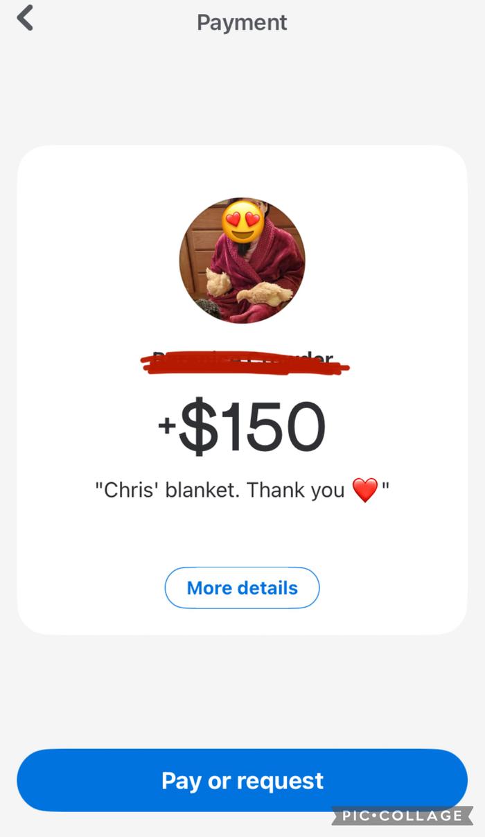 Venmo payment with details.