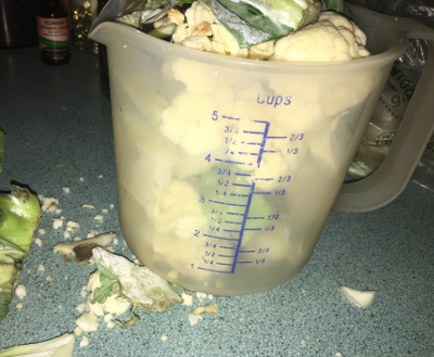 Measuring Cup showing markings - 5 to 6 cups per volume