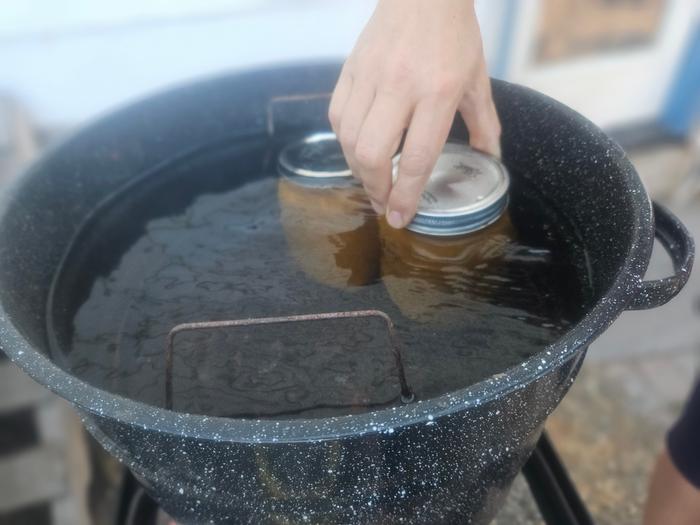 Jars going into the water