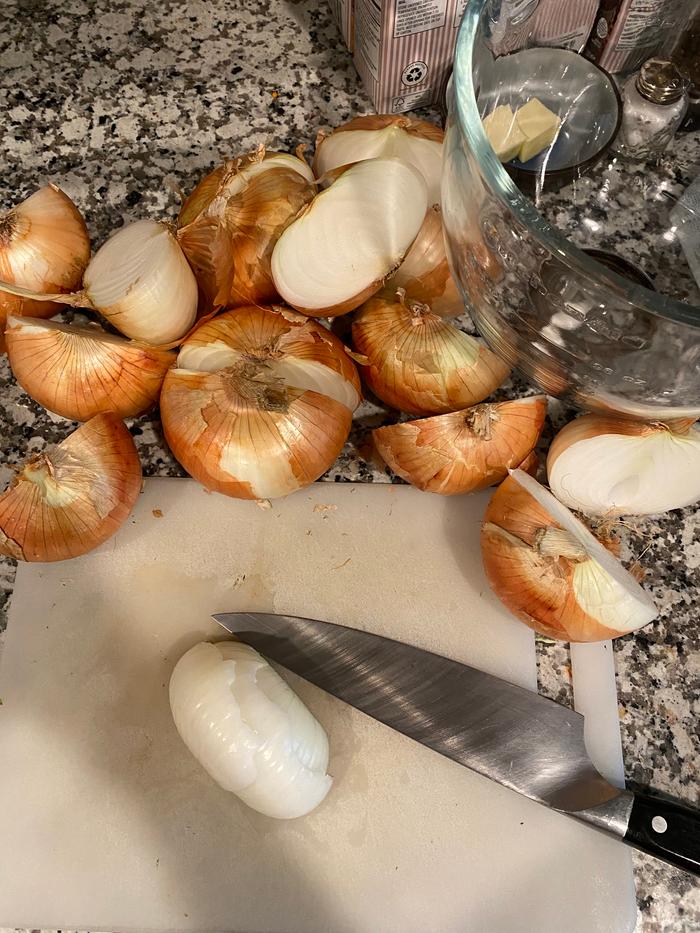 Ingredient prep: onions