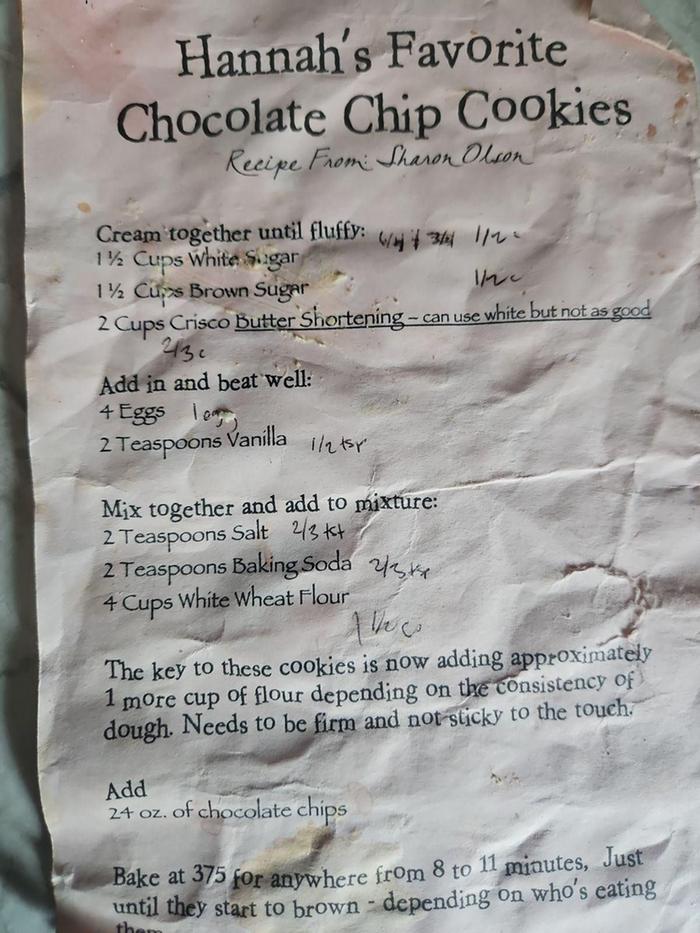 Cookie recipe