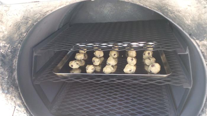 Cookies in rocket oven