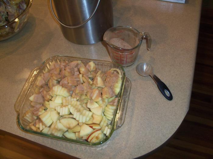 apple crumble assembly