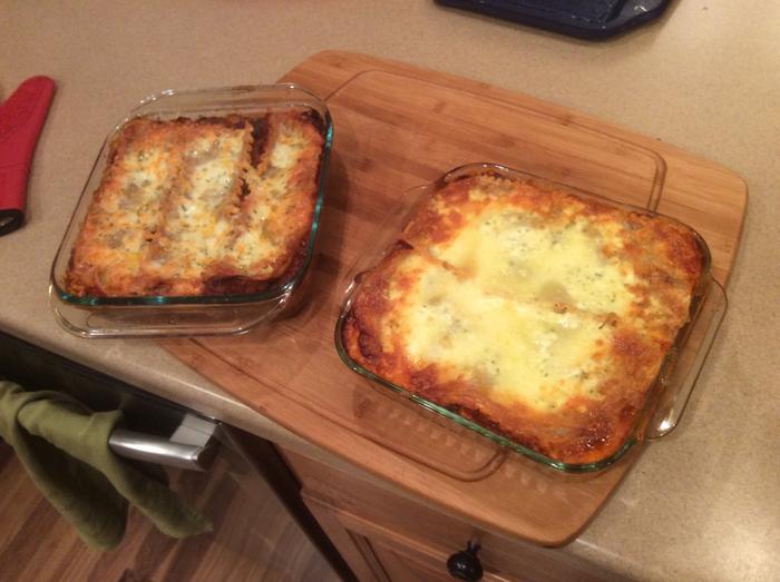 lasagna cooked