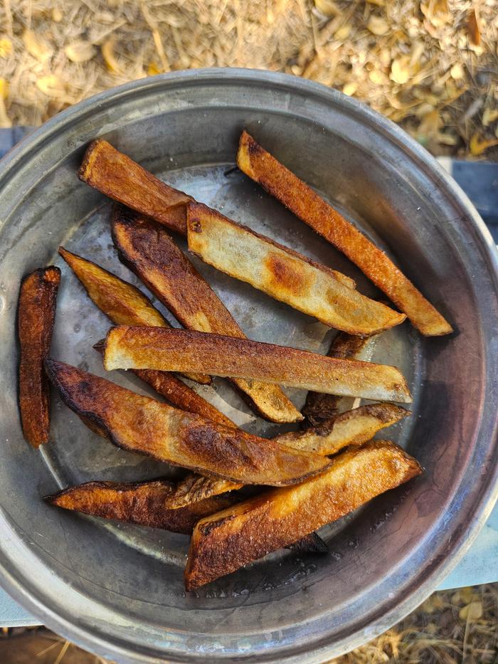 Cooked fries for Kaylee and I to eat for lunch!