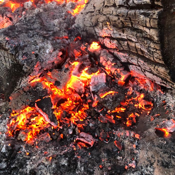 Potatoes under this rich bed of coals. 