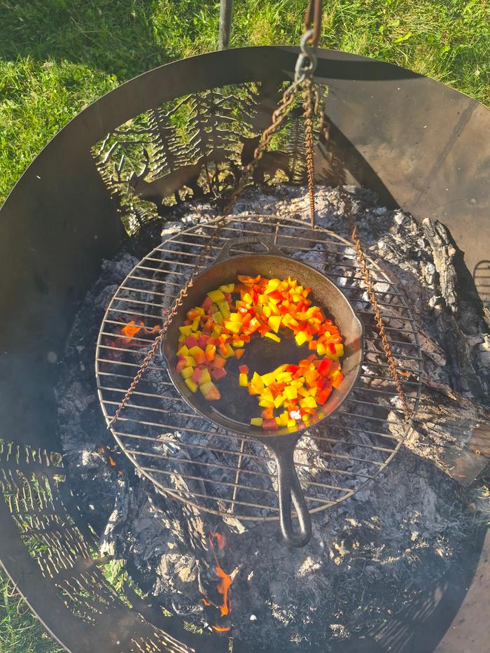 Cooking bell peppers