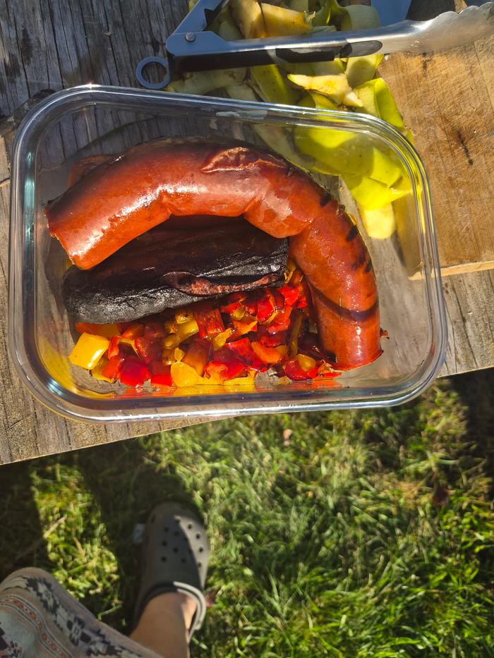 Sausage and peppers done