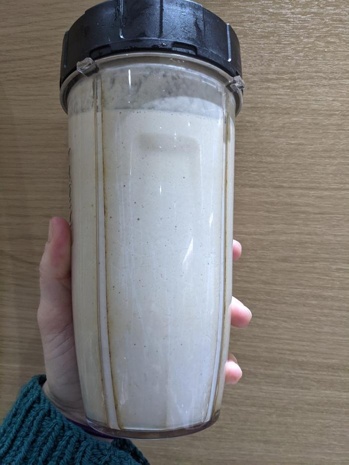 Sunflower seed milk after blending