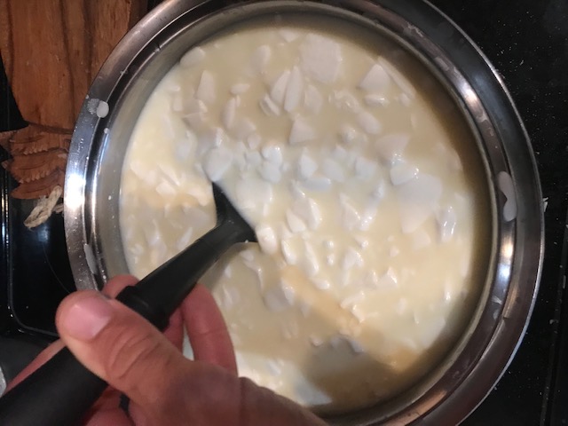 Curds cut