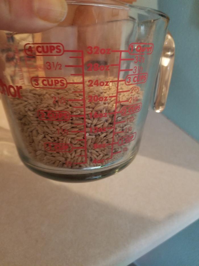 2 cups of oats before grinding 
