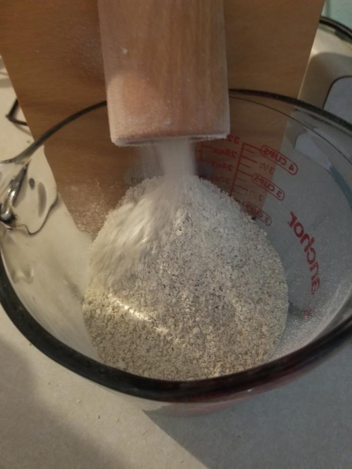 einkorn during grinding 