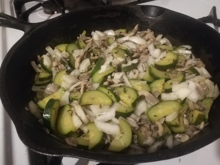 Added onions and water