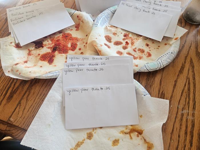 Yellow pear, 100 sweets, and beefsteak