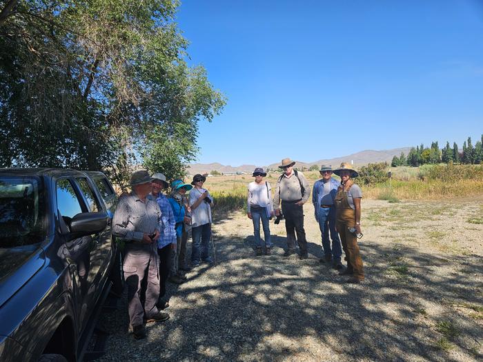 At the start of the group, me explaining foraging ethics