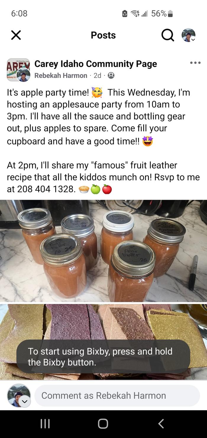Outreach about the canning party