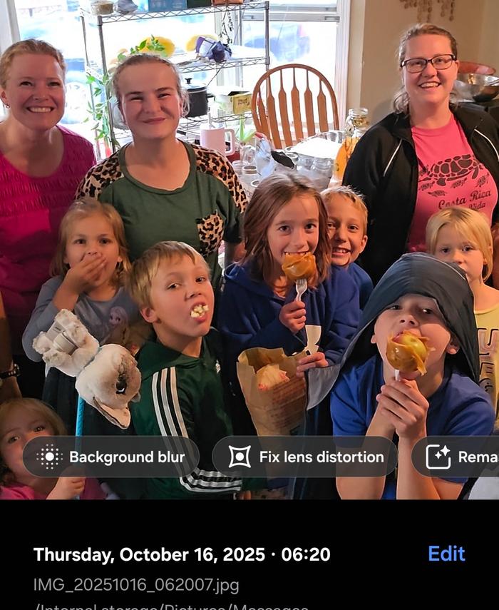 Here is the screenshot with the timestamp, showing our crazy selves still processing apples after 6pm!
