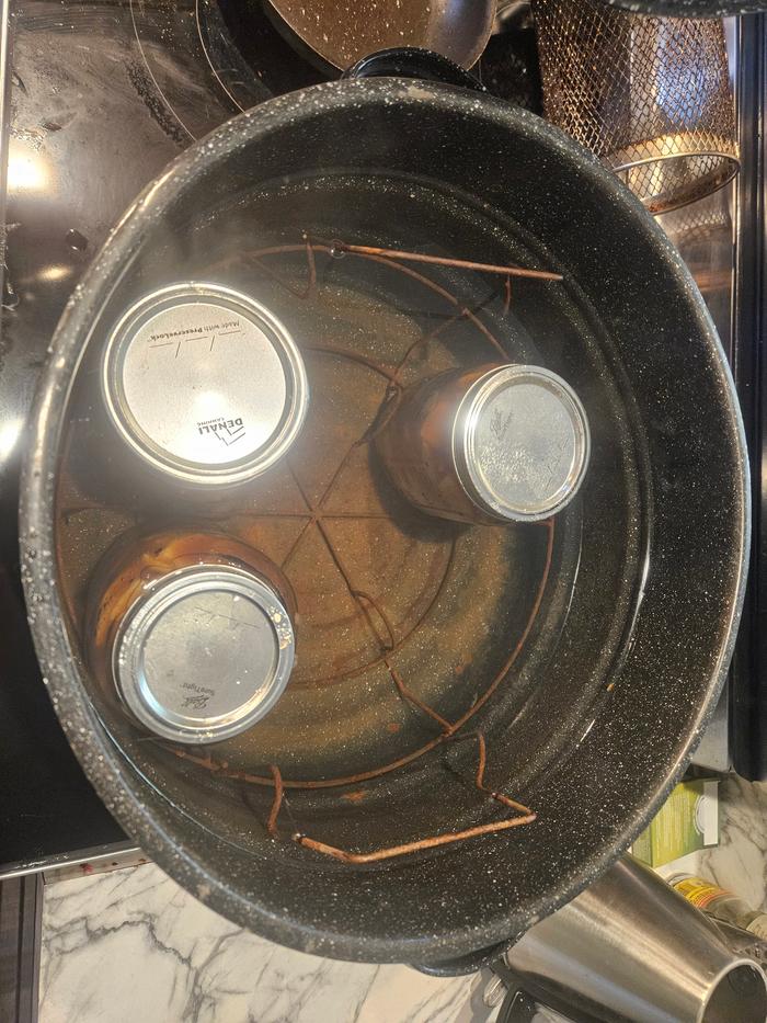 The last 3 jars actually in the water processor