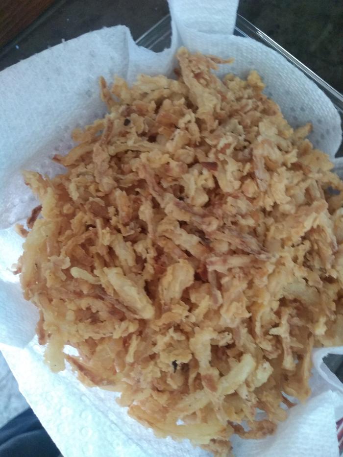Crispy fried onions for the green bean casserole
