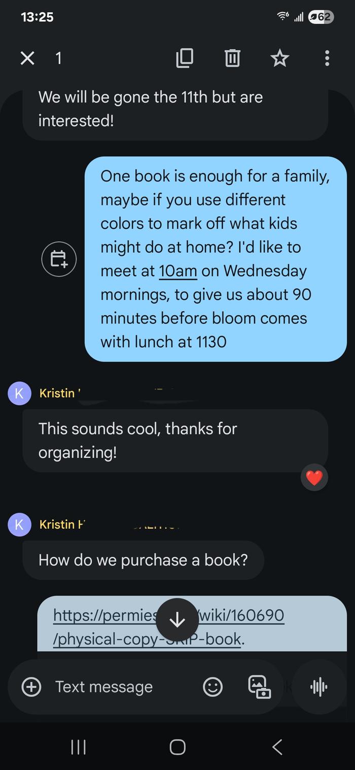 Sharing the curriculum