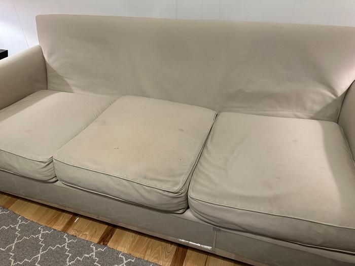 cushions are stained