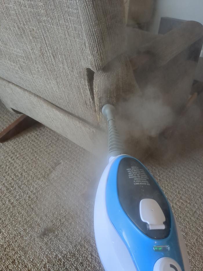 Steamed the chair.