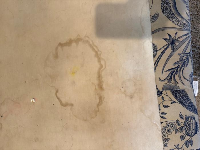 Up close on mystery stain