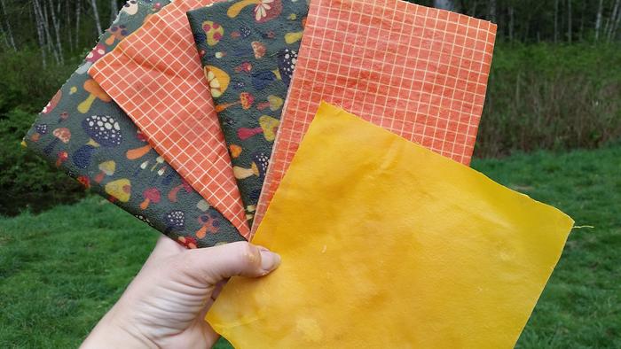 Finished beewax wraps (still need to take a picture of them on a container for the BB requirments)