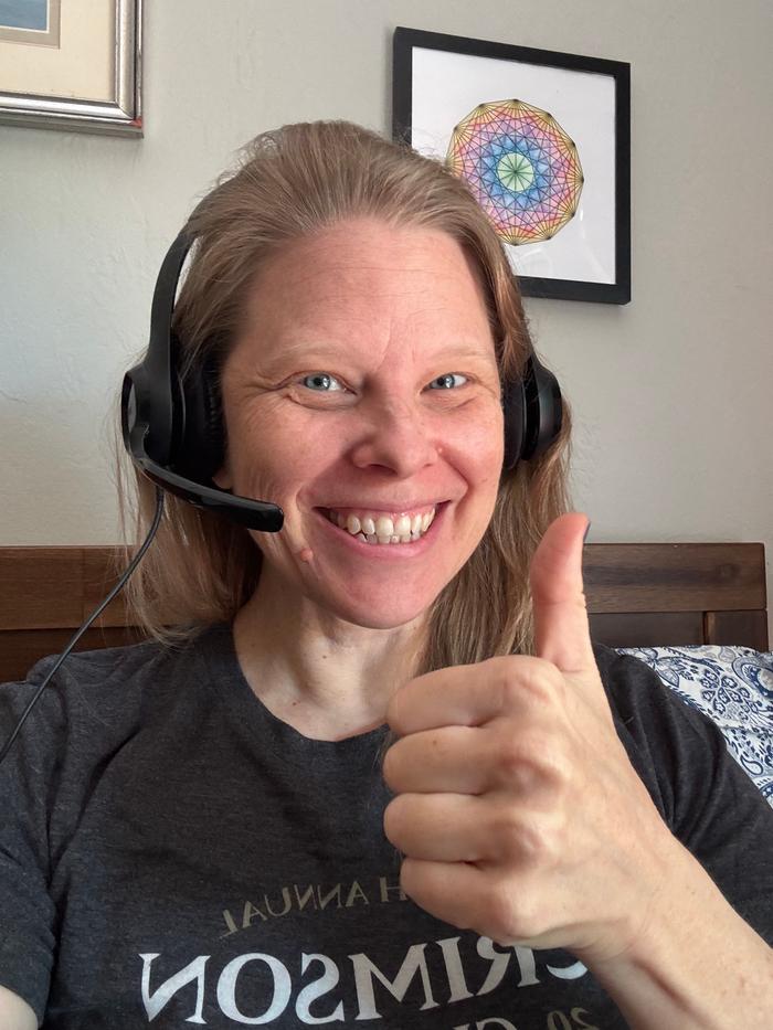 Image of me and my headset