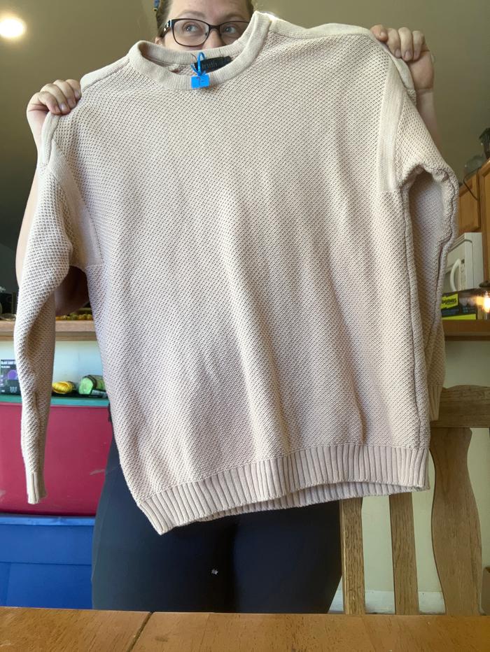 I thrifted the sweater. I don’t wear a lot of things made with yarn due to sensory issues.