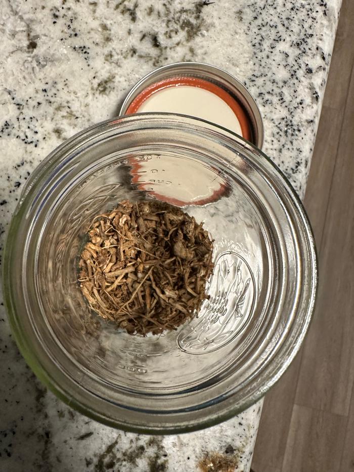 dried roots ready for tea