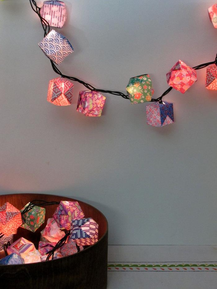 Origami paper lanterns