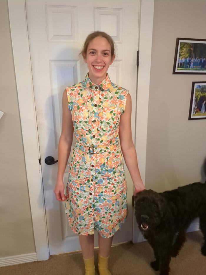 The front of the dress before alteration.