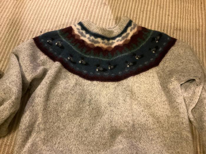 Sweater before mending