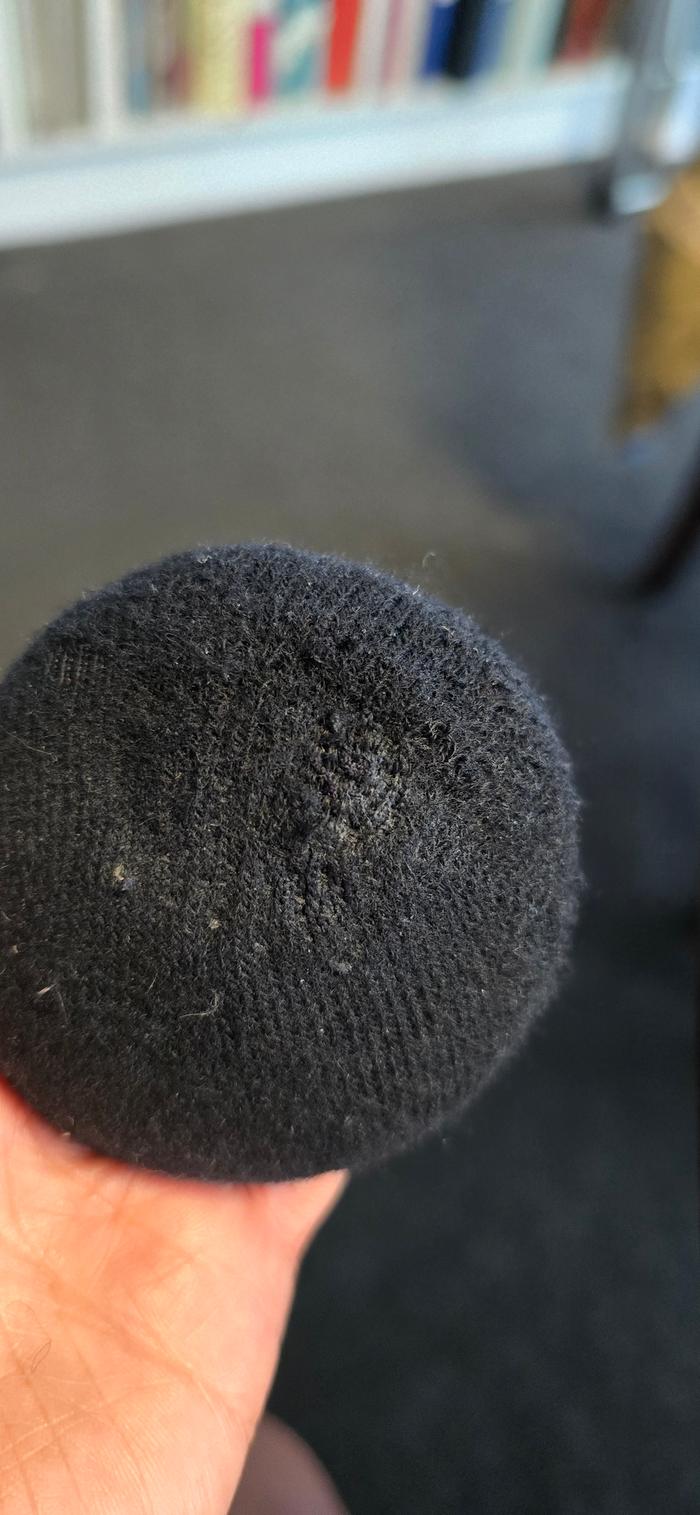 Patch with running stitch