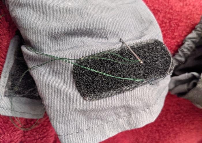 Stitching velcro and materials used